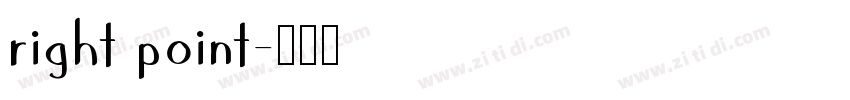 right point字体转换